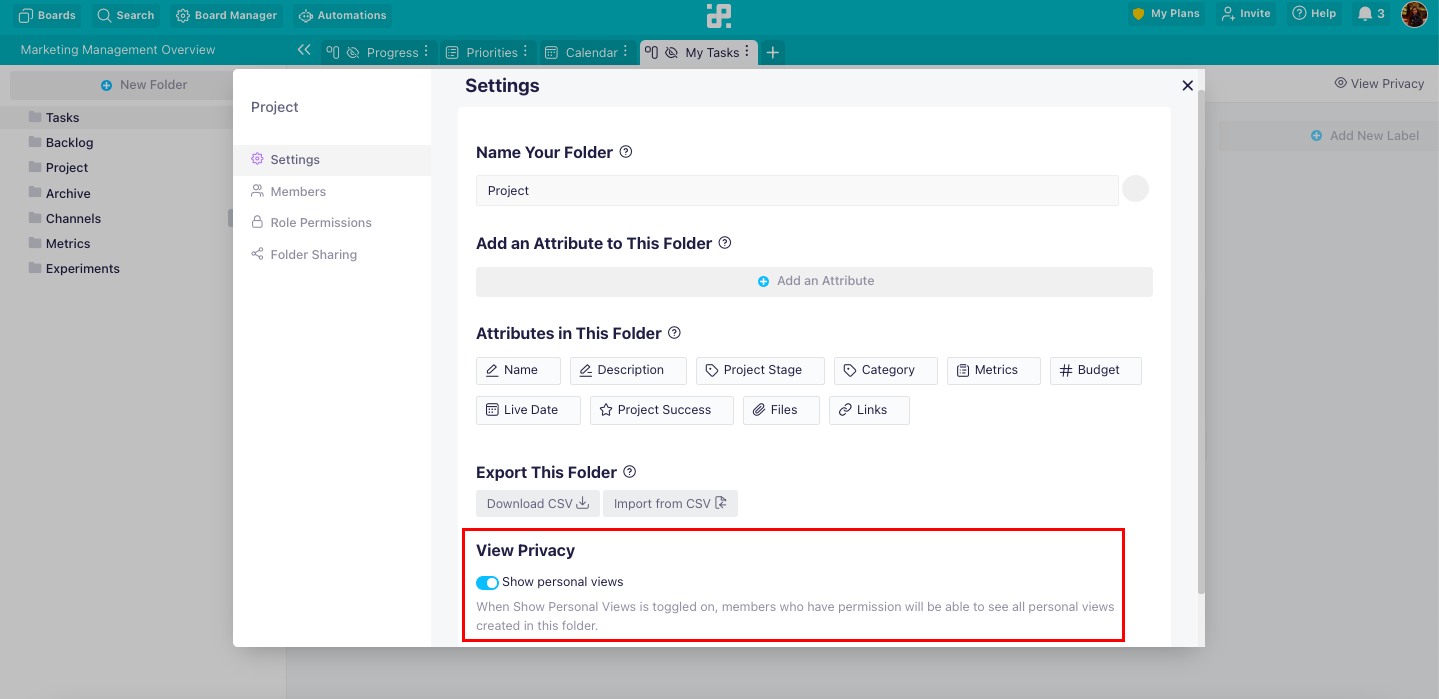 View Privacy Permission View Privacy Permission